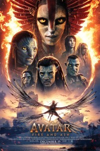 Avatar Fire and Ash (2025) Hollywood Hindi Dubbed Poster
