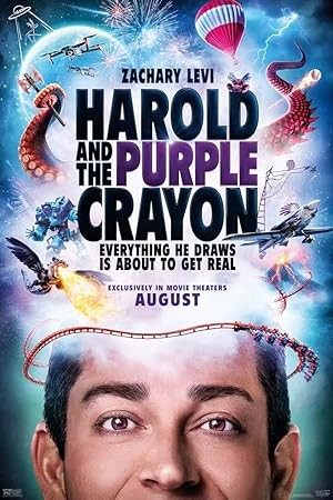 Harold and the Purple Crayon (2024) Hollywood Hindi Dubbed Poster