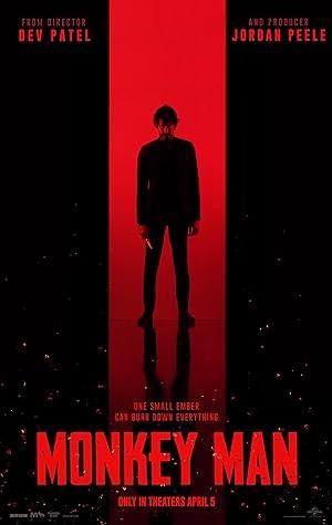 Monkey Man (2024) Hollywood Hindi Dubbed Poster